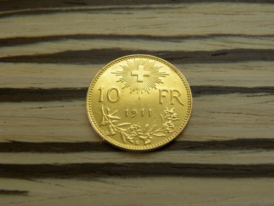 Švica 10 frankov 1911
