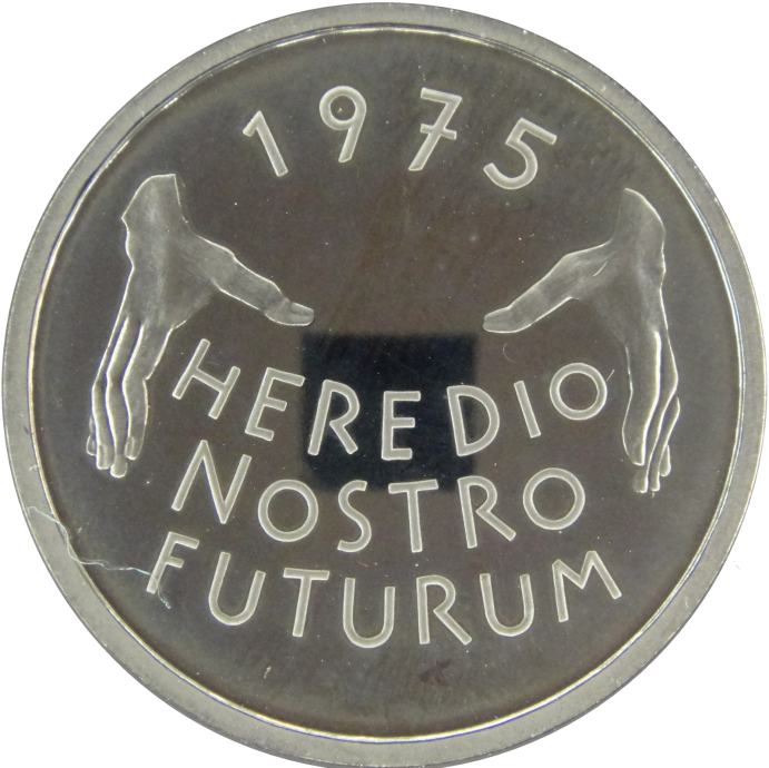 LaZooRo: Švica 5 Francs 1975 PROOF redkejši leto protekcije