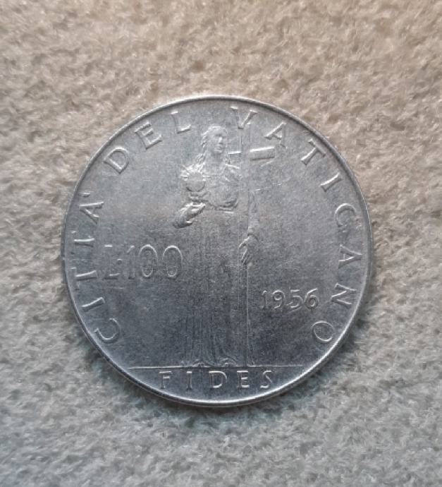 Vatikan 100 lir 1956