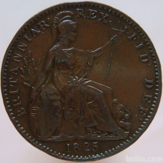 Velika Britanija 1 Farthing 1825 XF