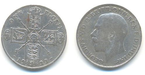Velika Britanija 1 Florin 1923  srebrnik