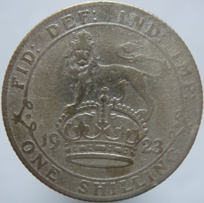 Velika Britanija 1 Shilling 1923 F - Srebro