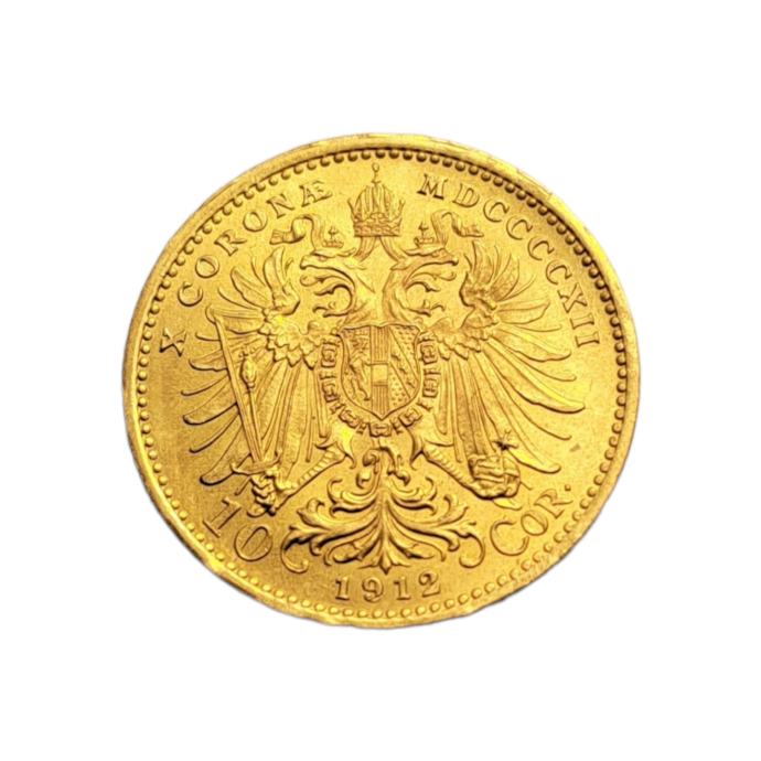 Zlatnik 10 Corona Franz Joseph I 21K 900/1000; masa=3.39g