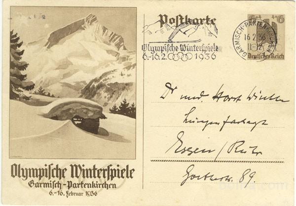 Dopisnica nacistične olimpijske igre 1936, Garmisch