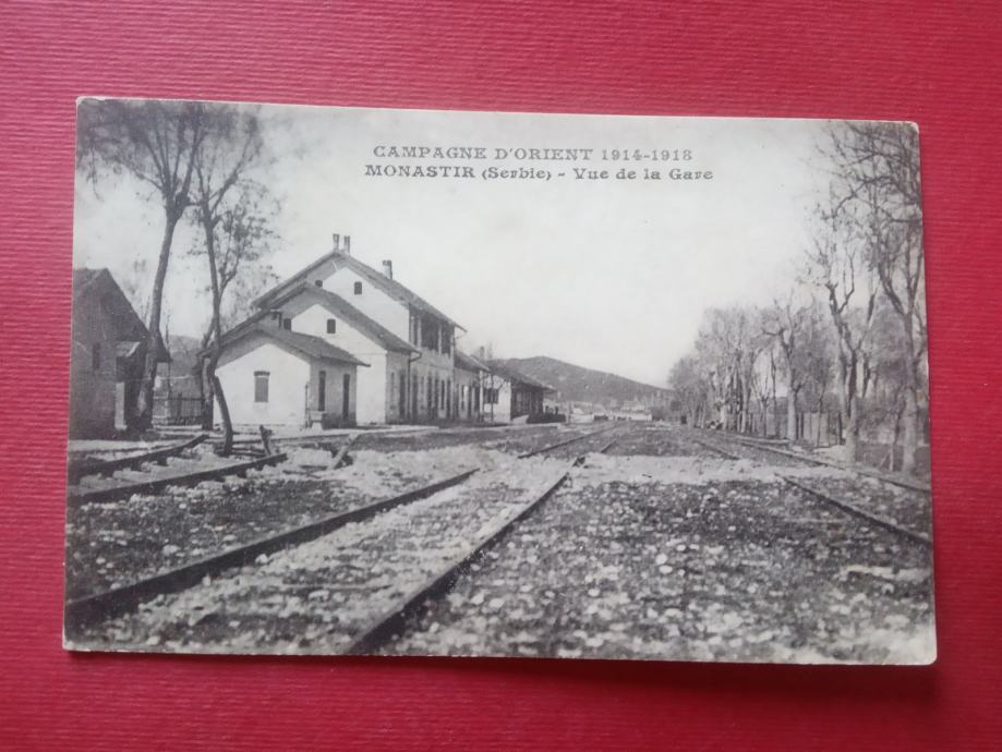 Srbija.Monastir-Vue de la Gare.Campagne d'orient 1914-1918.Železnica