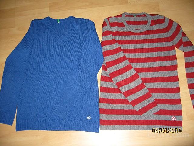 Benetton puloverja, fant 12-14 let (cena za oba)