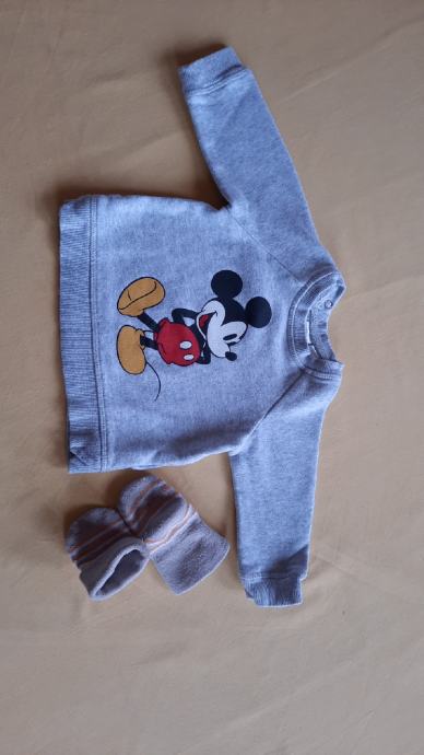 Pulover Mickey Mouse H&M št. 62, podarim nogavičke
