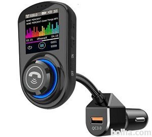 Multifunkcijski FM oddajnik in polnilec z USB, MP3/WMA in Bluetooth...