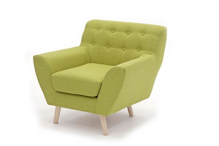 Fotelj dizajnerski - Mladeks (Sany) (zeleno-rumen)