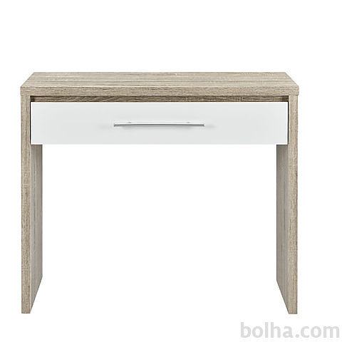 Pisalna miza s predalom-toaletna mizica bela