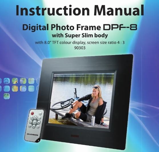Digitalni FOTO okvir Maginon Super Slim DPF-8
