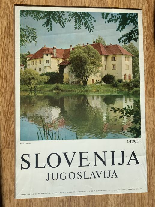 J. Mally: Otočec, Slovenija, Jugoslavija, 1964, 41x59cm plakat/poster