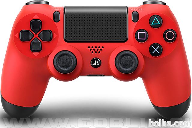 PS4 DualShock 4 brezžični kontroler v2 (2019 model), rdeč