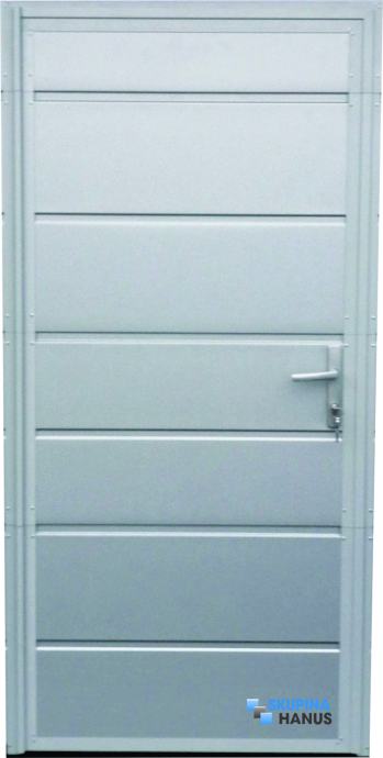 Enokrilna garažna vrata HANUS dimenzij 980 x 1880 siva RAL9006
