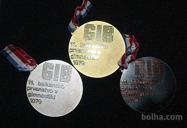 Medalje GIB 11.balkansko prvenstvo v gimnastiki 1979