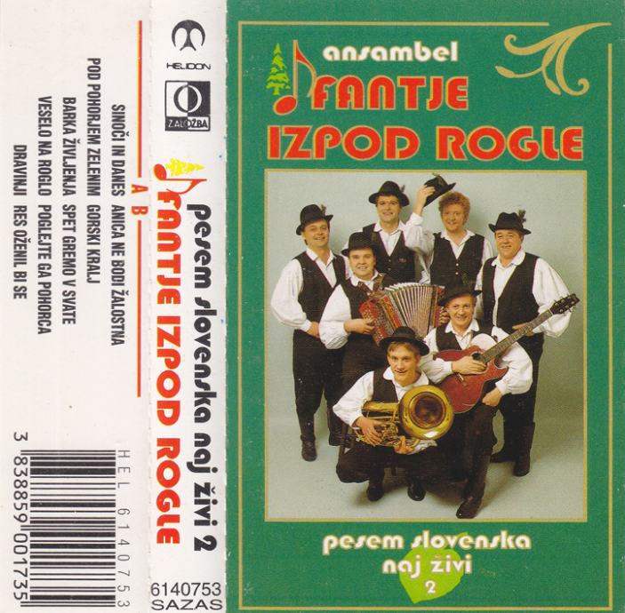 kaseta Fantje izpod Rogle - Pesem slovenska naj živi 2