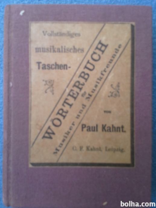 Vollständiges musikalisches Taschen Worterbuch-Paul Kahnt