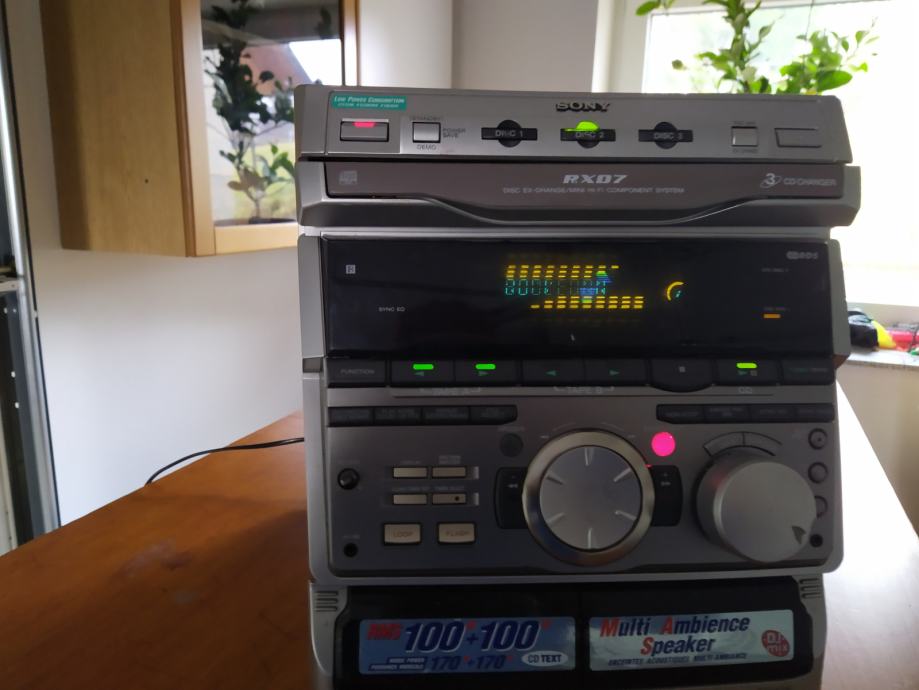 SONY HCD RXD7 2 X 100 W glasbeni center stolp, lepo ohranjen