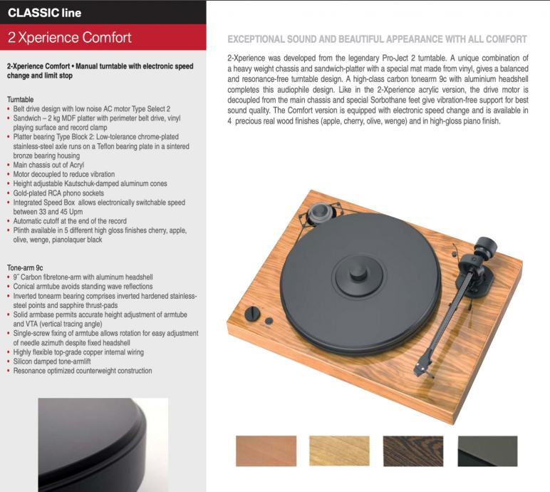 ProJect Gramofon 2 Xperience Comfort + Preamp Phono Box SE II