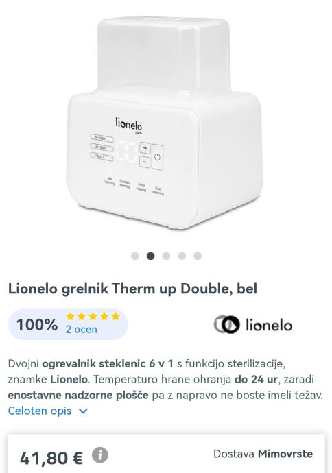 Grelnik, sterilizator 6v1 Lionelo therm up double