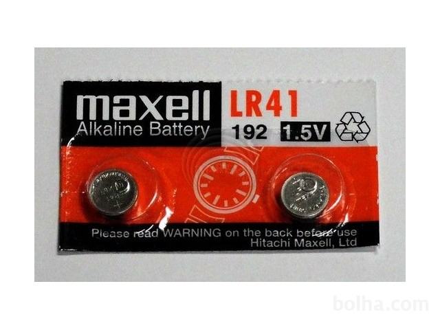 Baterija Maxell LR41 / LR1120 / AG3 / SR41 / 192 / 384 / 392