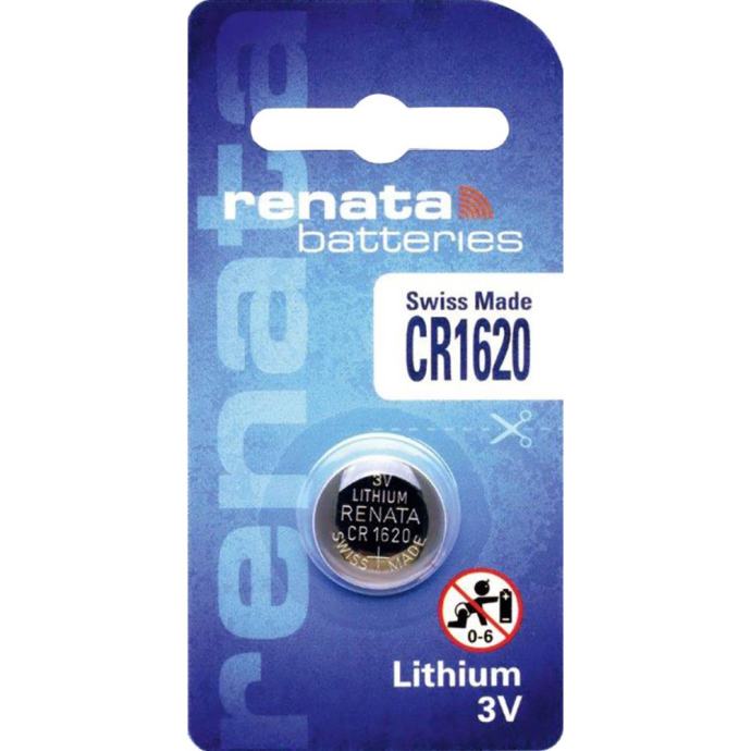 Gumbna baterija CR 1620 litijeva Renata CR1620 68 mAh 3 V, 1 kos
