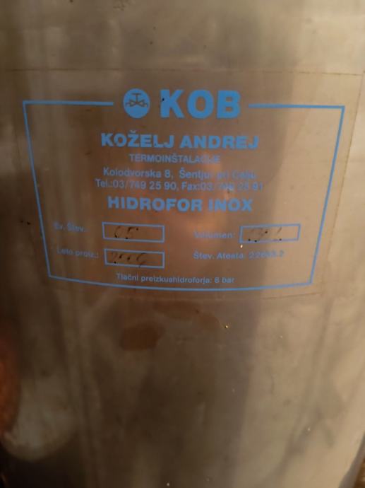 Prodam hidrofor inox 130 l
