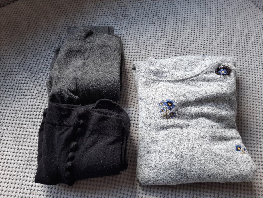 2x nosecniske tople žabice za zimo + topel pulovercek podarim