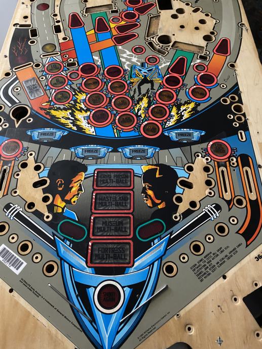 Fliper Demolition man, playfield, Williams 1994