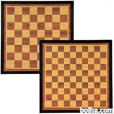 Lesena dvostranska šahovnica Abbey 49,5 x 49,5 x 1,5 cm