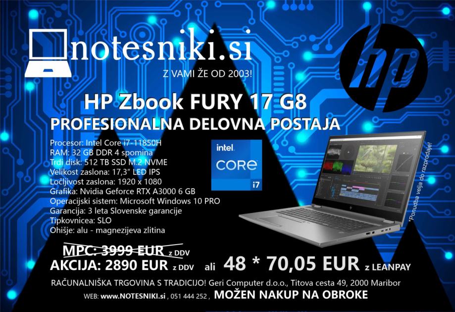 HP ZBOOK 17 G8 Intel i7