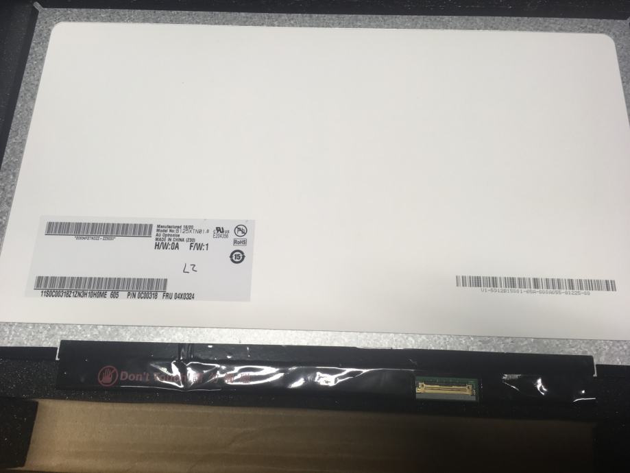 Écran LCD 12.5" Pour Lenovo ThinkPad X240 - Réf FRU 04X0437, Résolution 1366x768, LED, Mat, Neuf