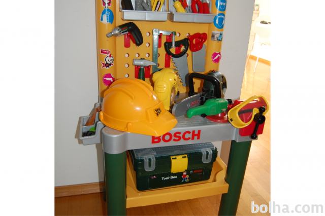 Bosch otroška delavnica, zaboj oz. kovček z orodjem, žaga