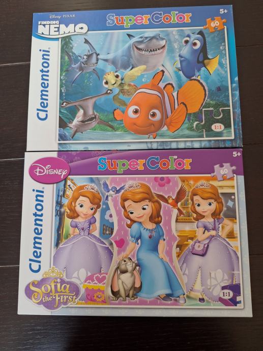 2×Puzzle SuperColor - Clementoni Disney - Nemo in Sofia the first