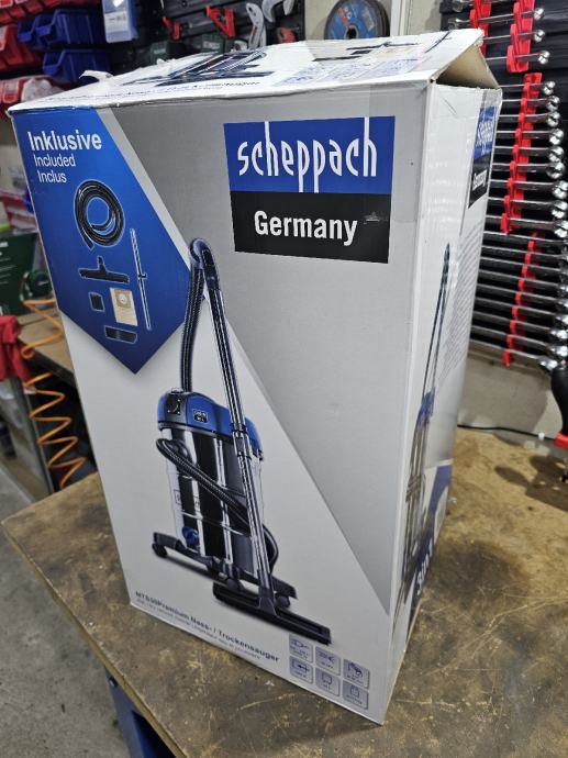 ASPIRATORE ASPIRAPOLVERE ASPIRALIQUIDI BIDONE INOX 30L SCHEPPACH NTS30 PREMIUM E