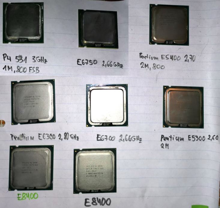 Socket 775 procesorji (Core2Duo, Pentium Dual-Core, Pentium 4)