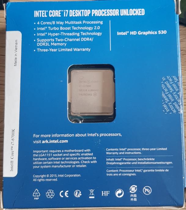 Intel i7 6700k