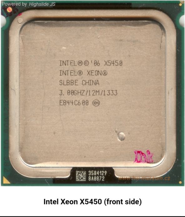 Intel Xeon Processor E5450 Quad core, 3.00 GHz, 1333 Mhz, LGA 775