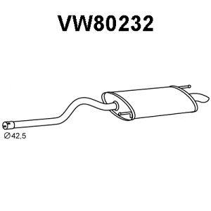 Izpuh VW80232 Volkswagen Caddy 95-04, zadnji lonec