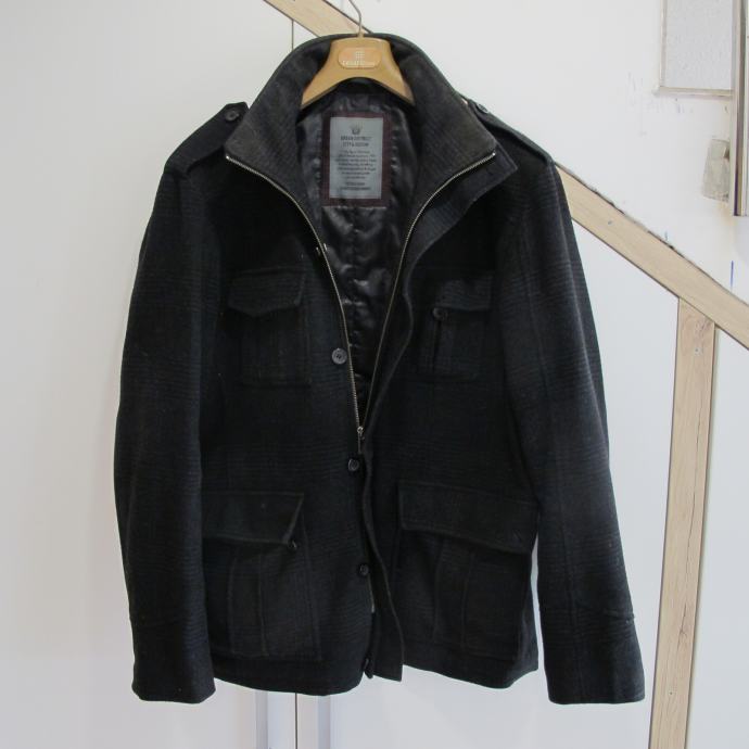 URBAN DISTRICT moška jakna / plašč - ( L XL XXL 2XL ) - Črne barve