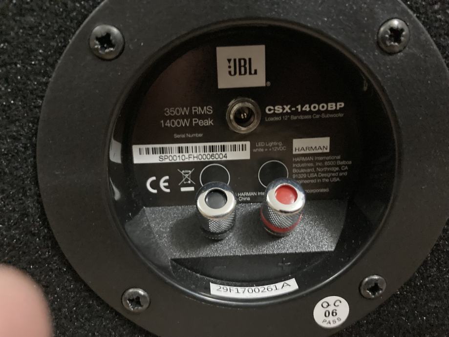 JBL CSX1400BP subwoofer