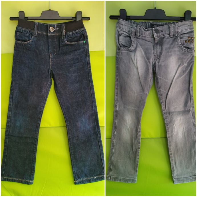 Fantovske dolge jeans hlače OKAIDI, MARKS&SPENCER vel. 6-7 let št. 122