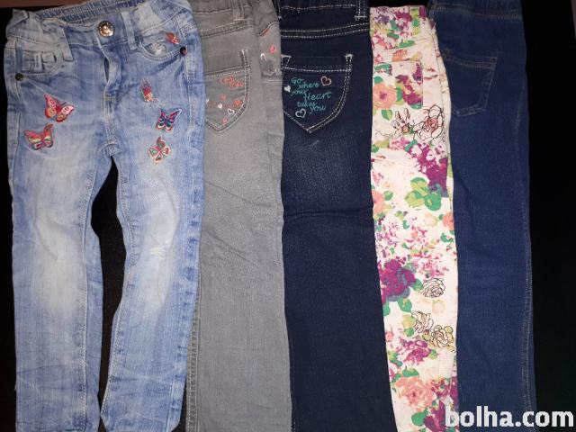 5x jeans hlače za deklico velikost 98/104