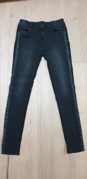 Dekliške hlače, kavbojke, jeans C&A št. 152, črne, elastične, kot nove