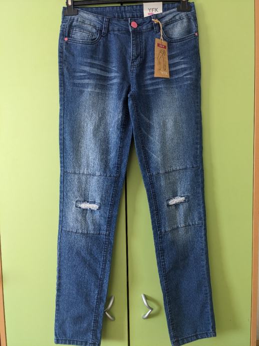 Nove dekliške raztegljive jeans hlače št 170 14/15 let