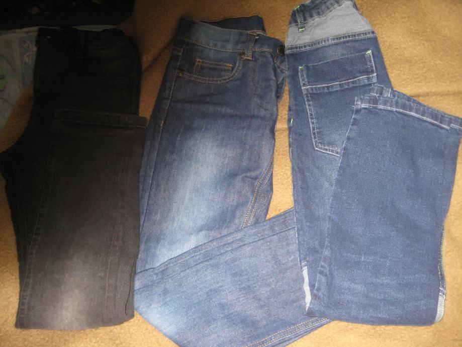 Fantovske jeans hlače-dolge, vel 134-140