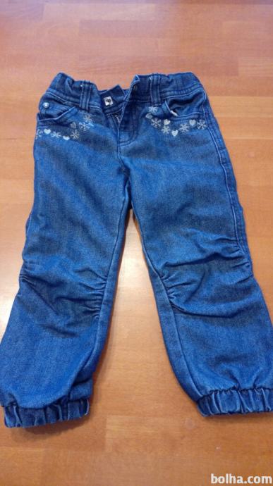 Jeans hlače dekliške-podložene