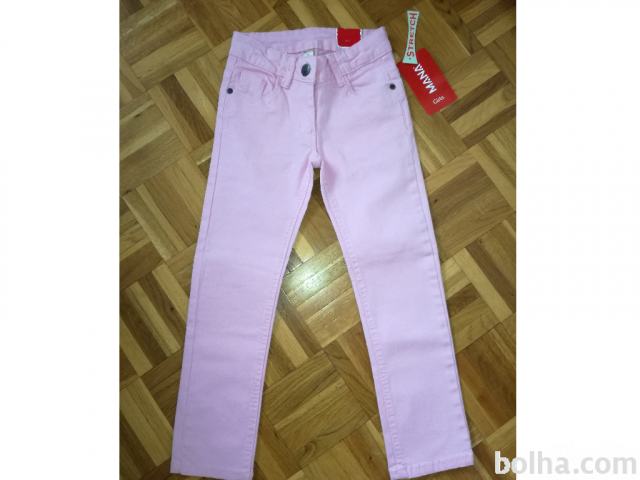 NOVE otroške roza jeans hlače 98 5 l. (s ptt)