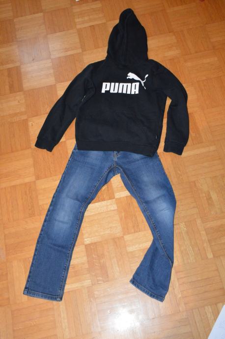 Prodam jeans hlače št. 134 Name it skupaj z mikico Puma