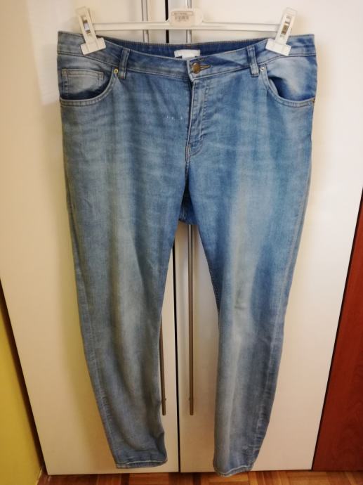 Jeans hlače kavbojke svetlo modre 44 H&M